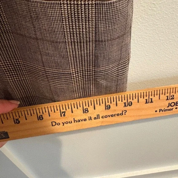 Tory Burch Glen Plaid Flare Trousers Women Sz 6 Wool Blend Wide Leg Dress Pants - Picture 10 of 16